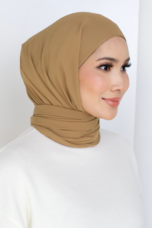 MINOR DEFECT - Mylia Hijab 2.0 "Premium Chiffon" - Goldie Brown
