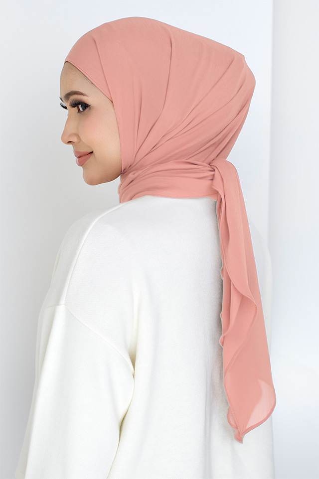 Mylia Hijab 2.0 "Premium Chiffon" - Calm Carnation - Image 2