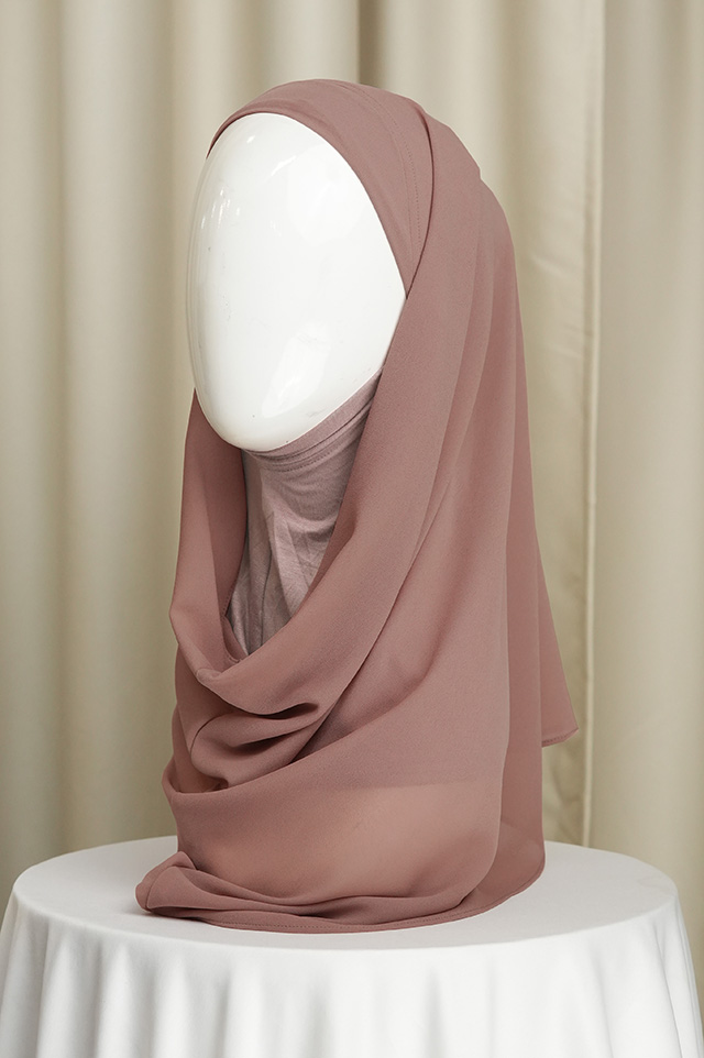 Qara Snood Chiffon - Turkish Rose