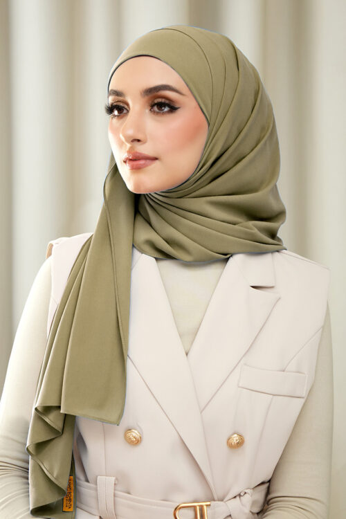 Mylia Hijab 3.0 "Chiffon" - Forest Khaki