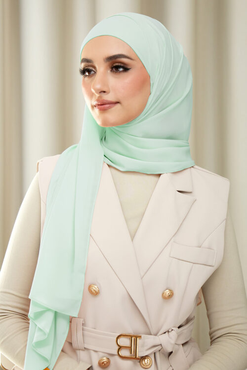 Mylia Hijab 3.0 "Chiffon" - Mint Teal
