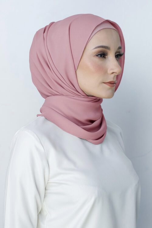 Lady Nayla Hijab "Lite Chiffon" - Dark Rose
