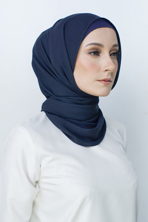 Lady Nayla Hijab "Lite Chiffon" - Deep Blue