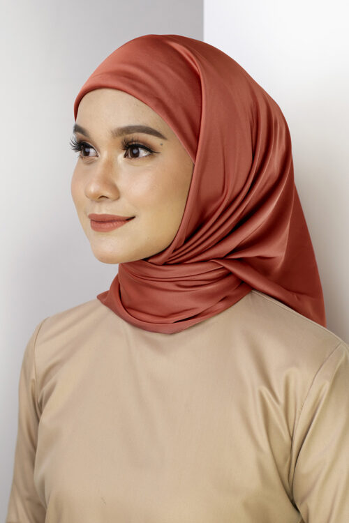 Tamara Hijab "Premium Satin" - Dark Brick
