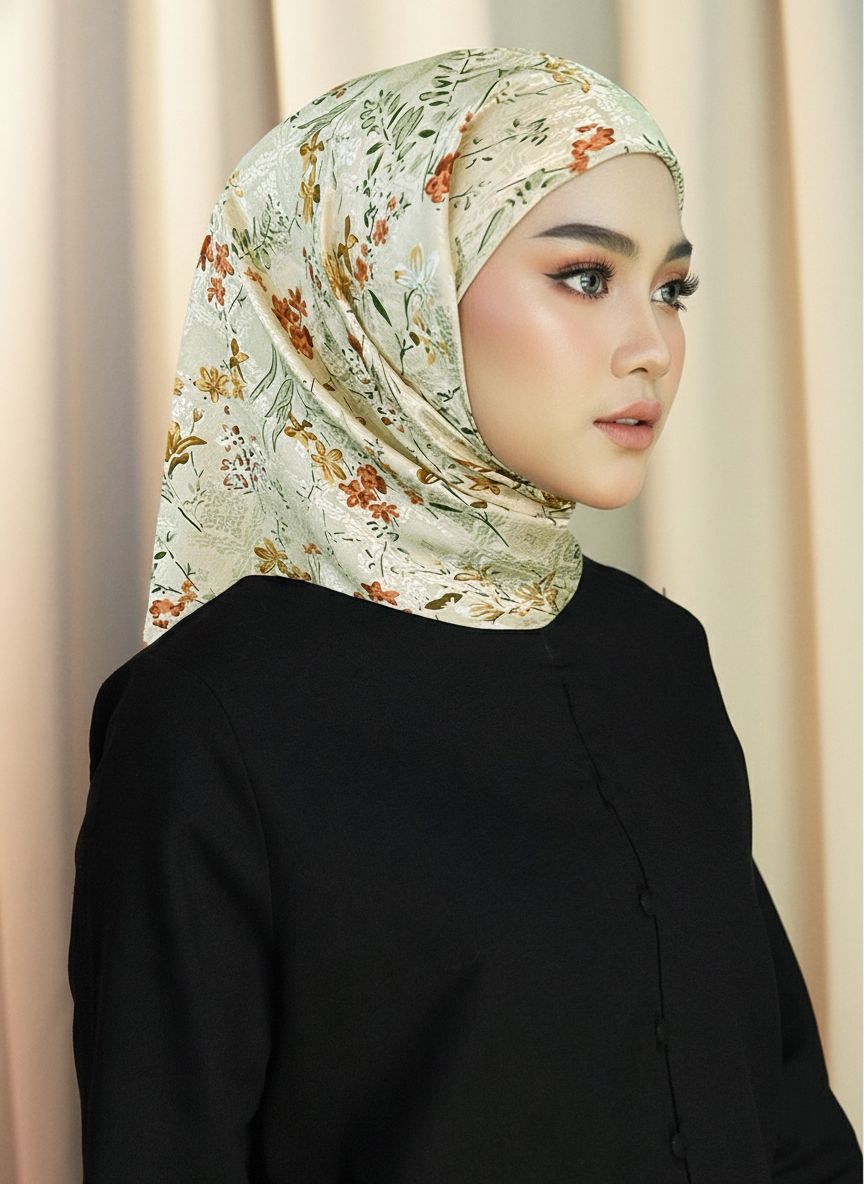 Tamara Hijab "Satin Florale" - Summer Bloom