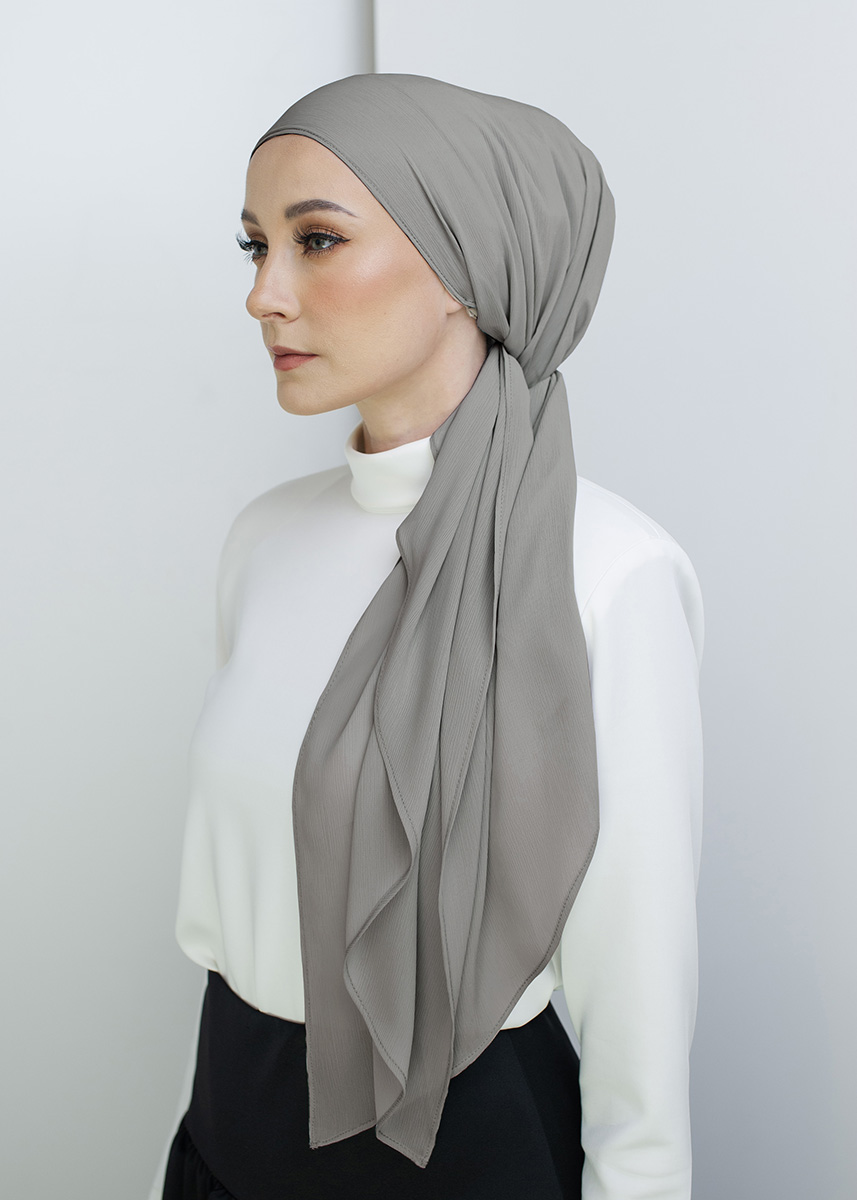 Bonita Turban "Premium Chiffon" - Dark Smoke