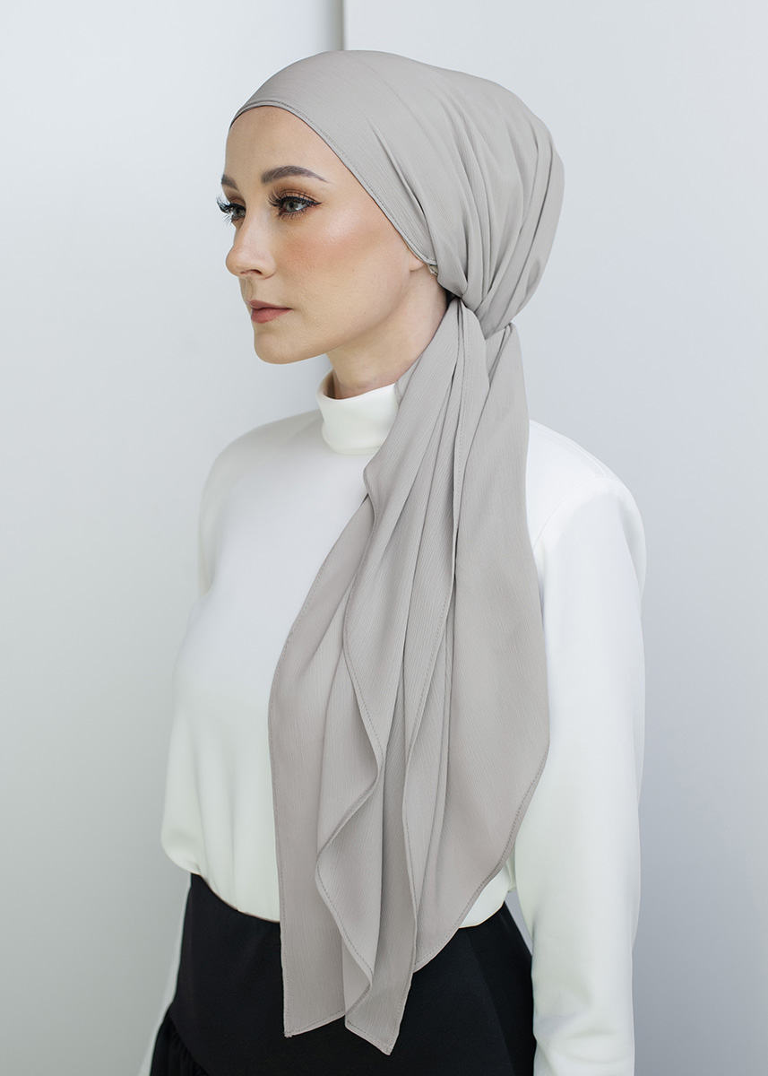 Bonita Turban "Premium Chiffon" - Dove Grey