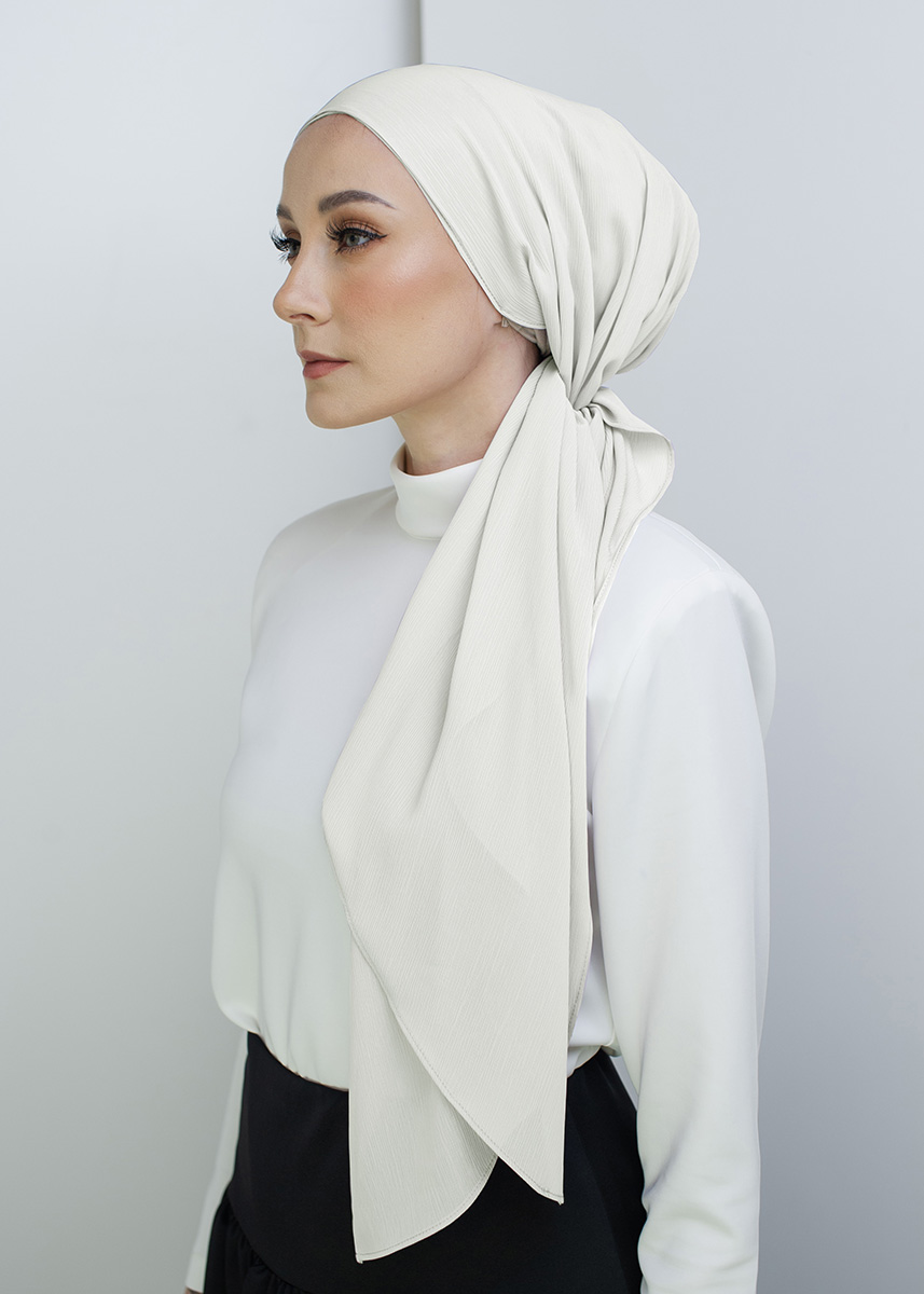 Bonita Turban "Premium Chiffon" - Milky Snow