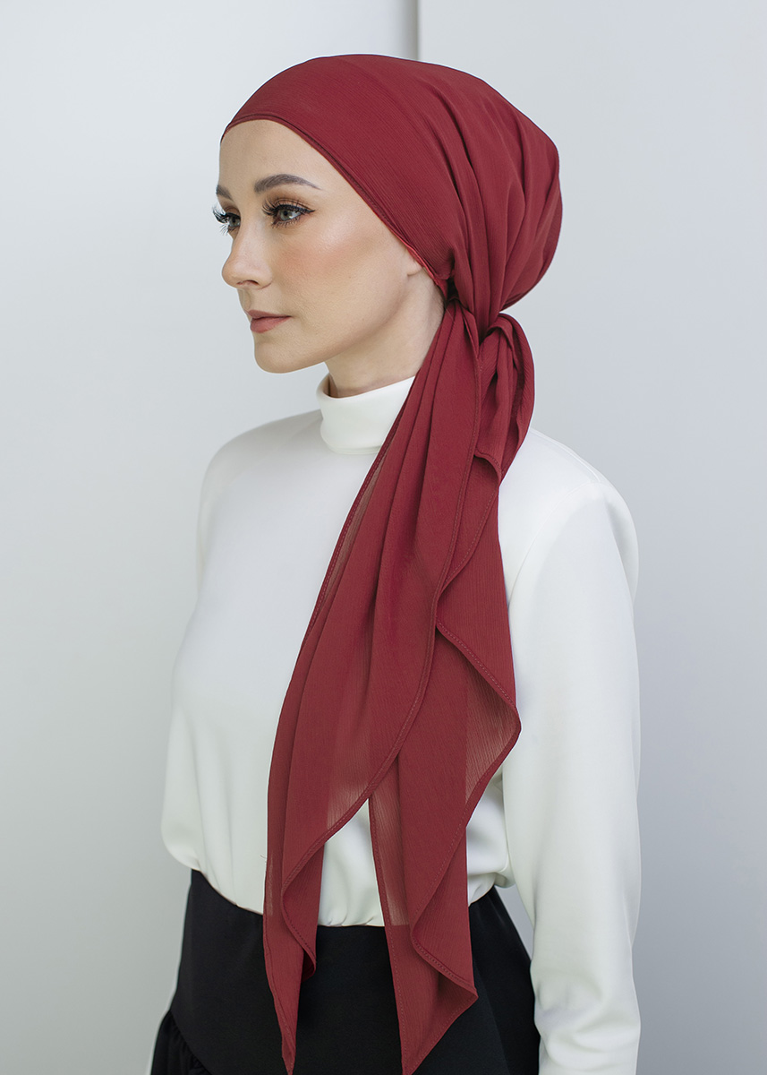Bonita Turban "Premium Chiffon" - Royal Ruby