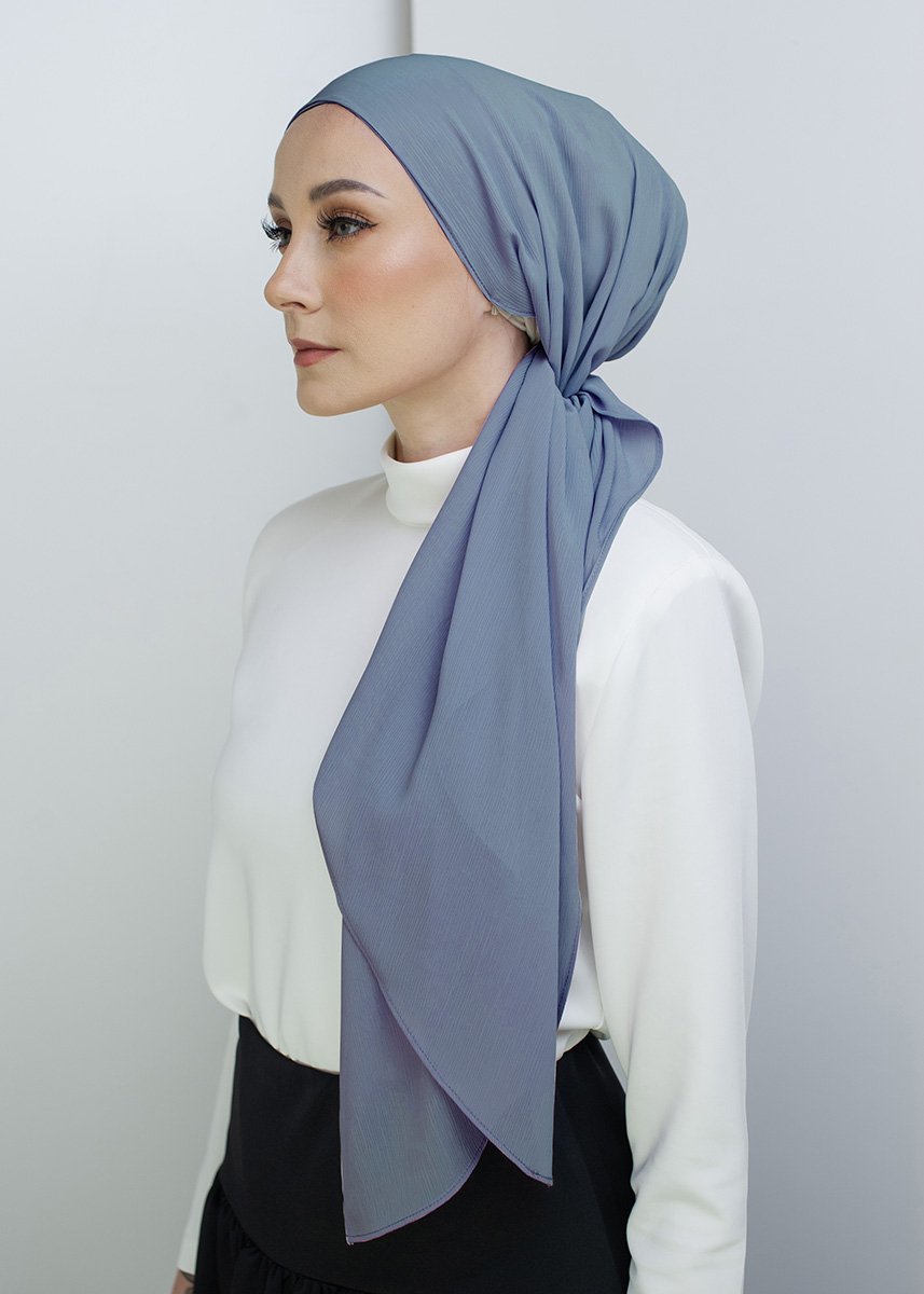 Bonita Turban "Premium Chiffon" - Rustic Blue