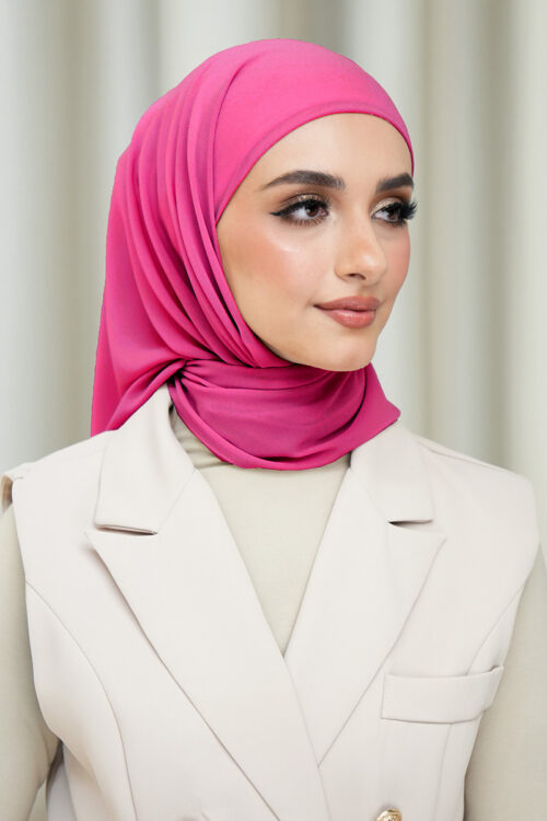 Layha Hijab Chiffon (FREE Inner)  - Rose Pop