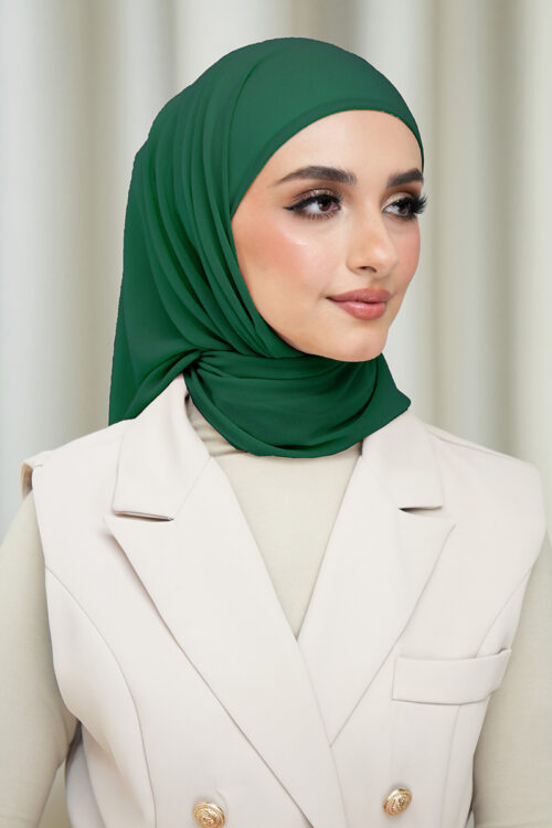Layha Hijab Chiffon (FREE Inner)  - Tropical Green