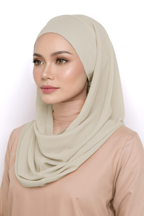 Andra Snood Turban "Lite Chiffon" - Ash Wood