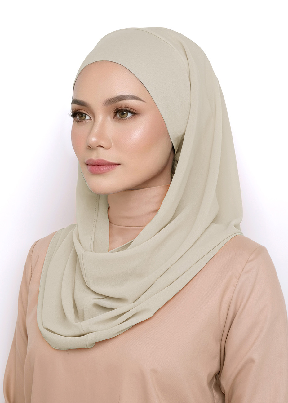 Andra Snood Turban "Lite Chiffon" - Ash Wood
