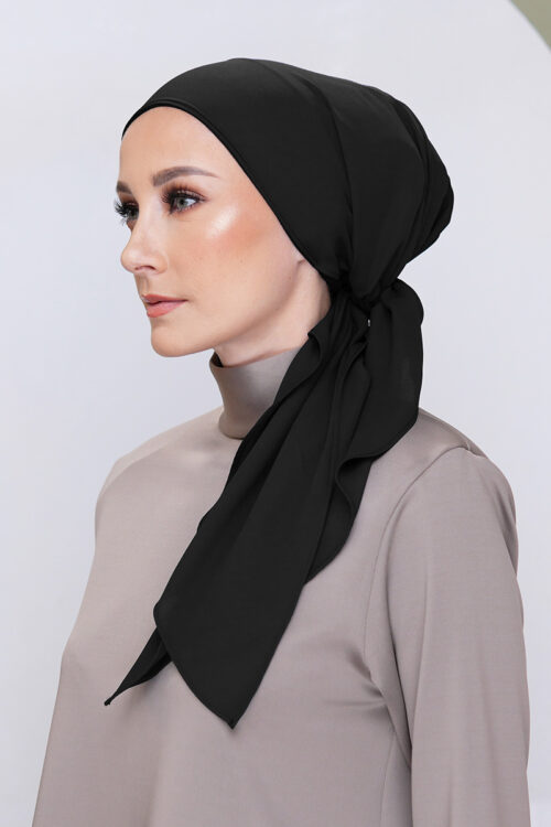 Lady Bonita Turban "Lite Chiffon" - Black