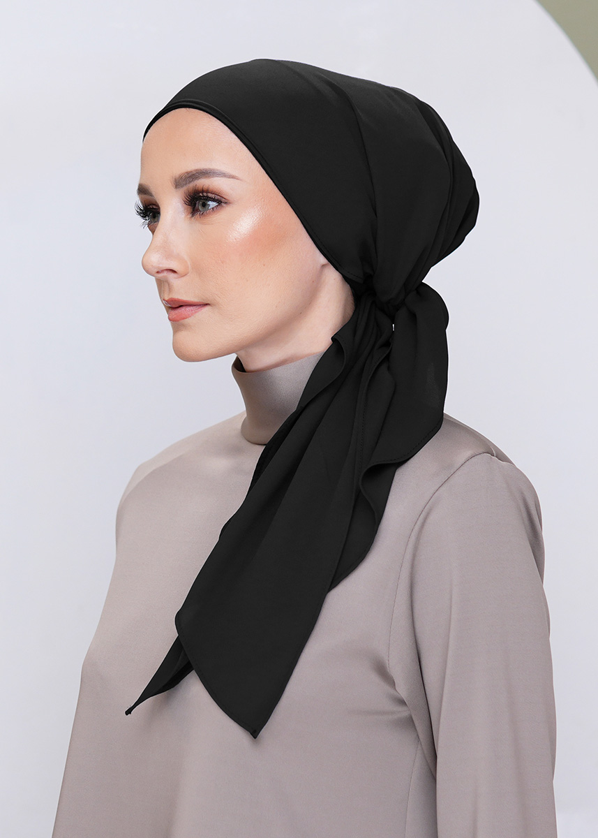 Lady Bonita Turban "Lite Chiffon" - Black