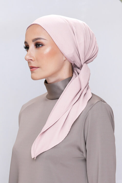 Lady Bonita Turban "Lite Chiffon" - Blush Veil