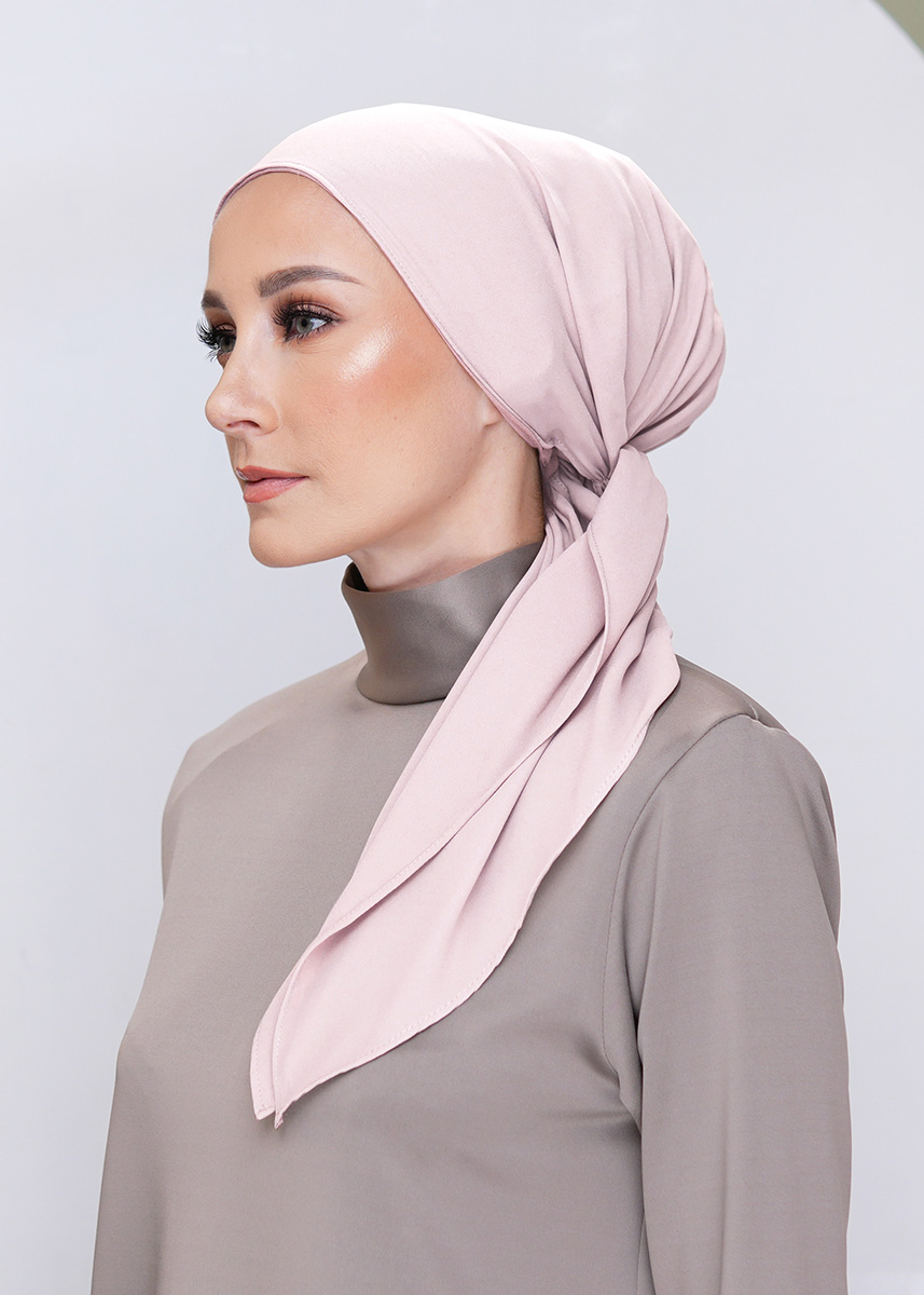 Lady Bonita Turban "Lite Chiffon" - Blush Veil