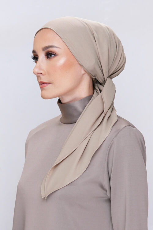 Lady Bonita Turban "Lite Chiffon" - Dusty Mocha