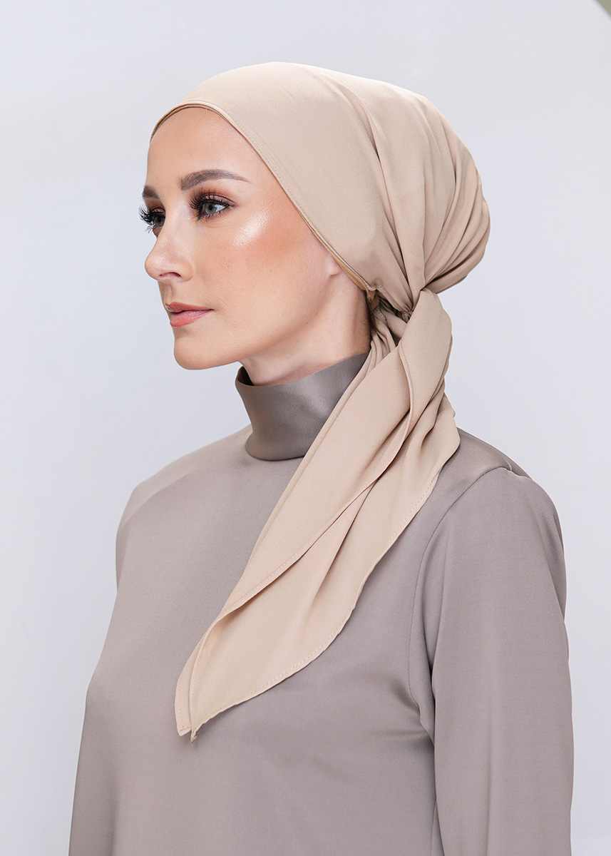 Lady Bonita Turban "Lite Chiffon" - Soft Latte