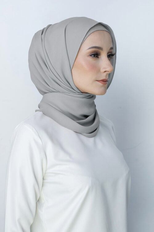 Nayla Hijab "Premium Chiffon" - Dove Grey