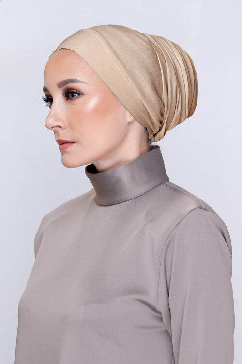 Celine Turban "Premium Voile" - Caramel Brown