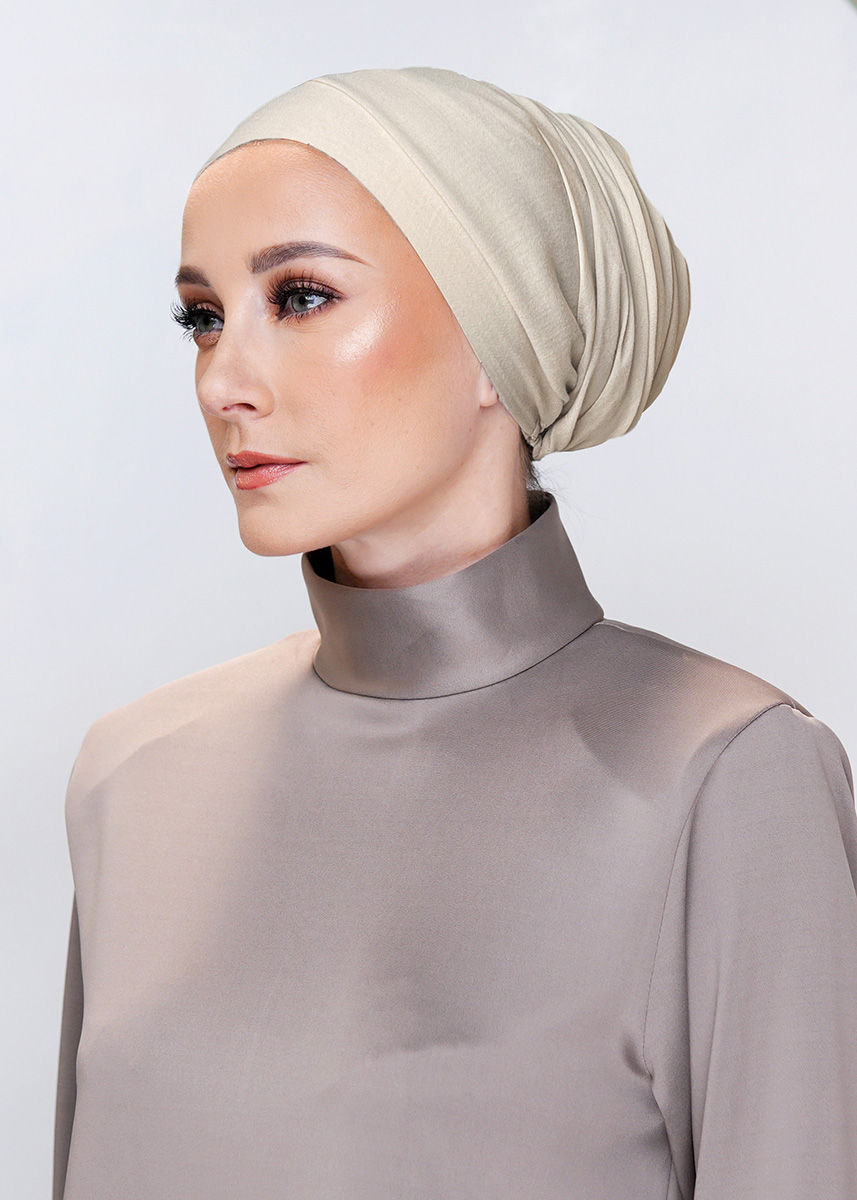 Celine Turban "Premium Voile" - Sandy Cream