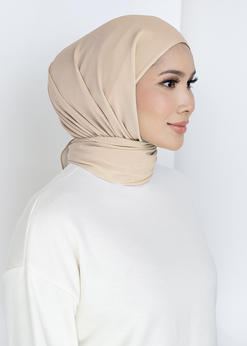 Mylia Hijab 2.0 "Lite Chiffon" - Cream Brown