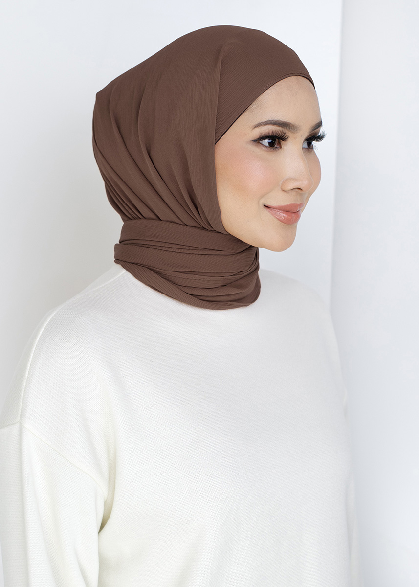 Mylia Hijab 2.0 "Lite Chiffon" - Chocolate