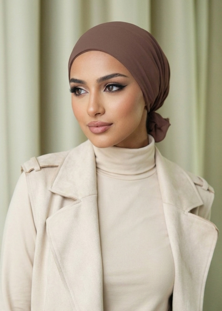 Naura Turban "Lite Chiffon" - Darkwood