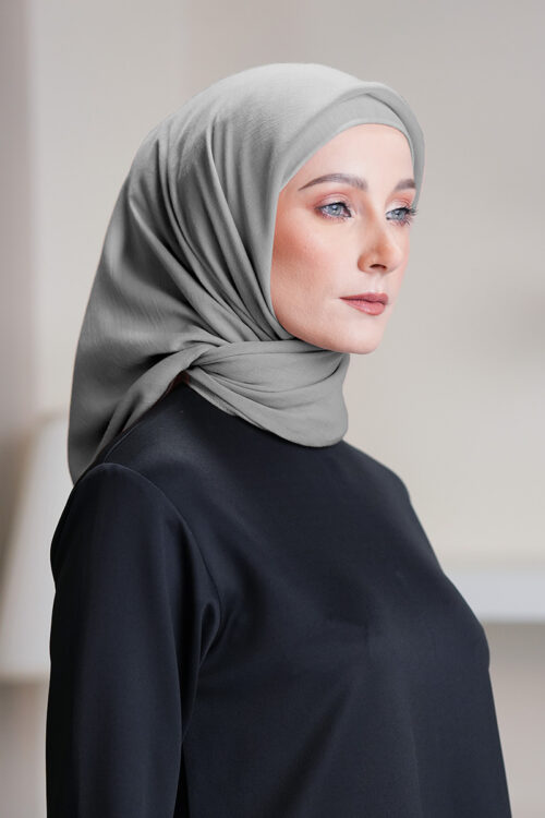 Talia Hijab "Premium Voile" - Smokey Gray