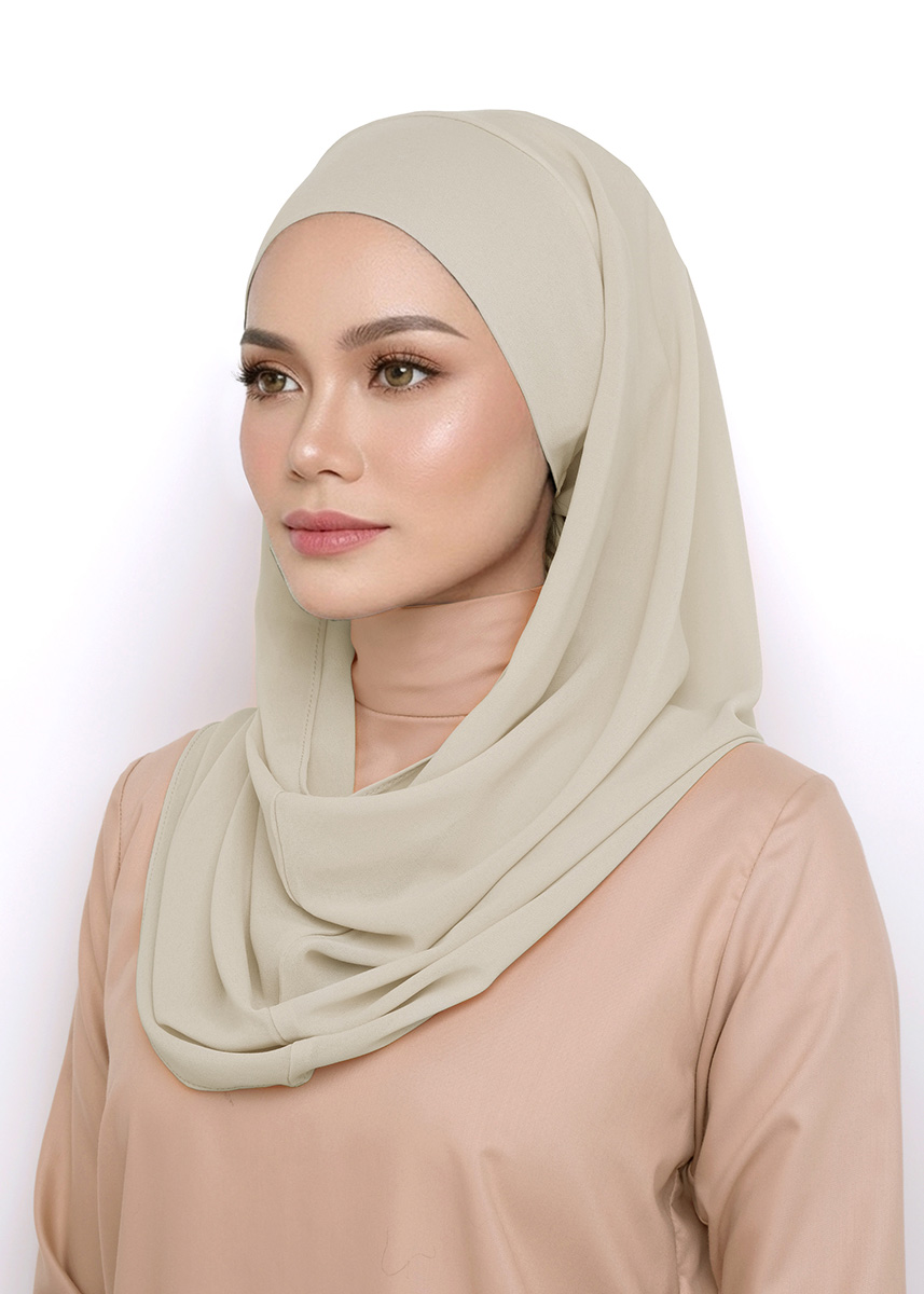 Andra Snood Turban "Lite Chiffon" - Ash Wood