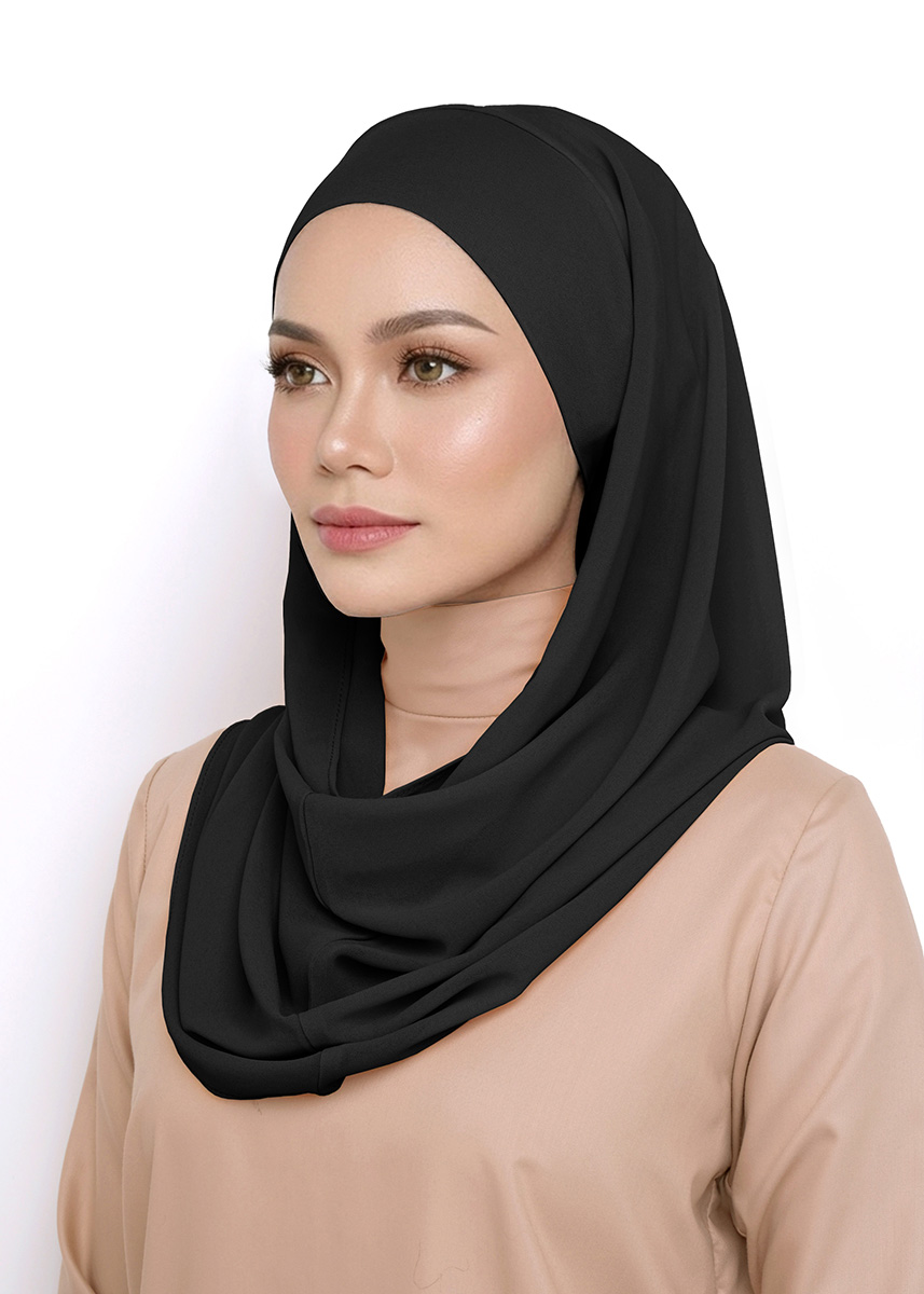 Andra Snood Turban "Lite Chiffon" - Black