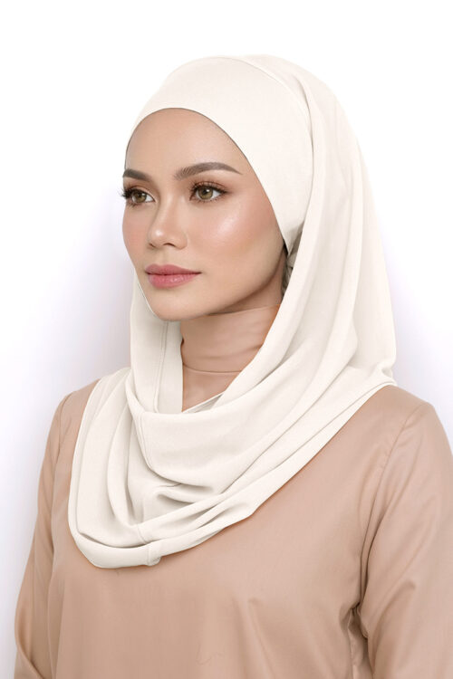 Andra Snood Turban "Lite Chiffon" - Off White