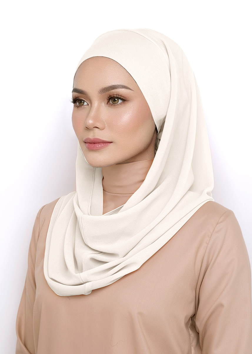Andra Snood Turban "Lite Chiffon" - Off White