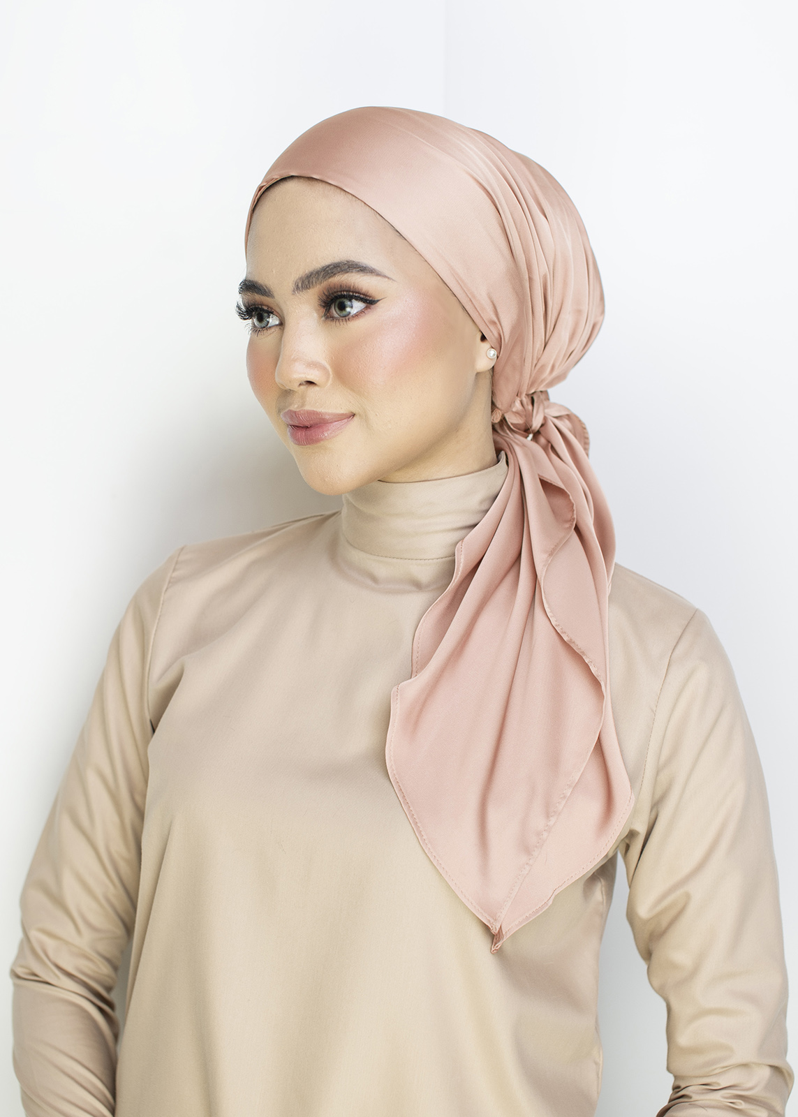Lady Bonita Turban "Satin Silk" - Rose Gold