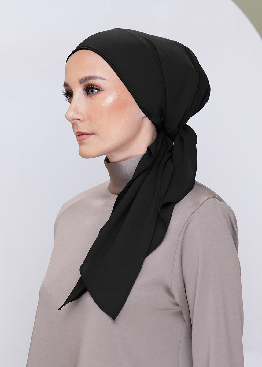 Lady Bonita Turban "Lite Chiffon" - Black