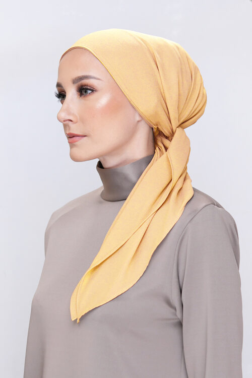 Lady Bonita Turban "Lite Chiffon" - Butter Yellow