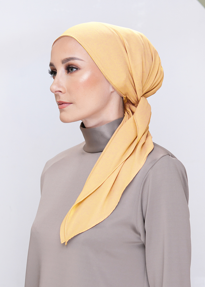 Lady Bonita Turban "Lite Chiffon" - Butter Yellow