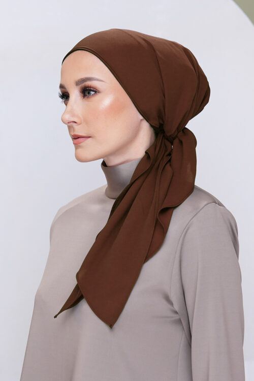 Lady Bonita Turban "Lite Chiffon" - Cocoa Fudge