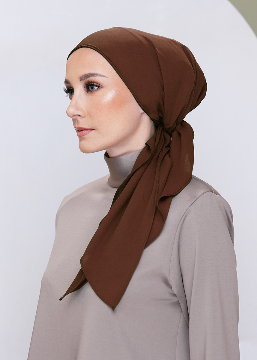 Lady Bonita Turban "Lite Chiffon" - Cocoa Fudge