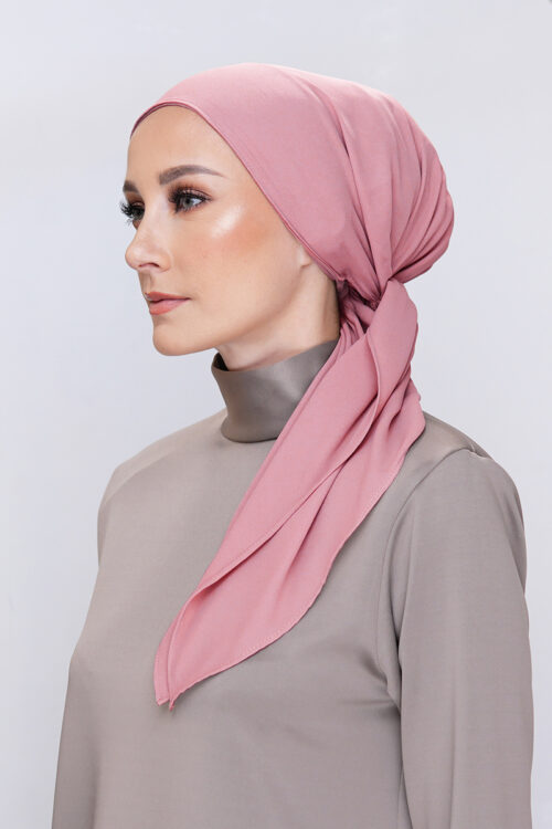 Lady Bonita Turban "Lite Chiffon" - Dusty Rose