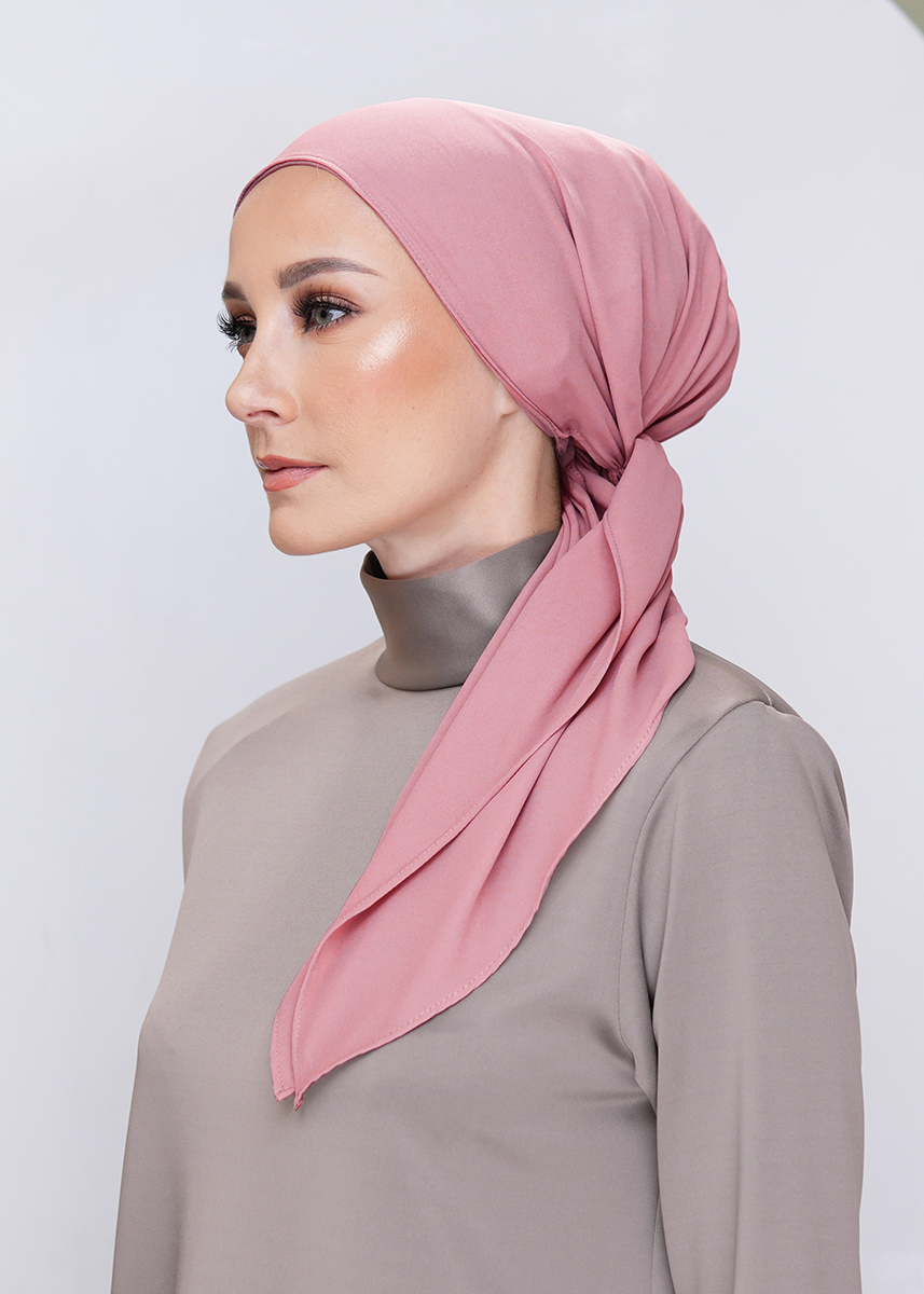 Lady Bonita Turban "Lite Chiffon" - Dusty Rose