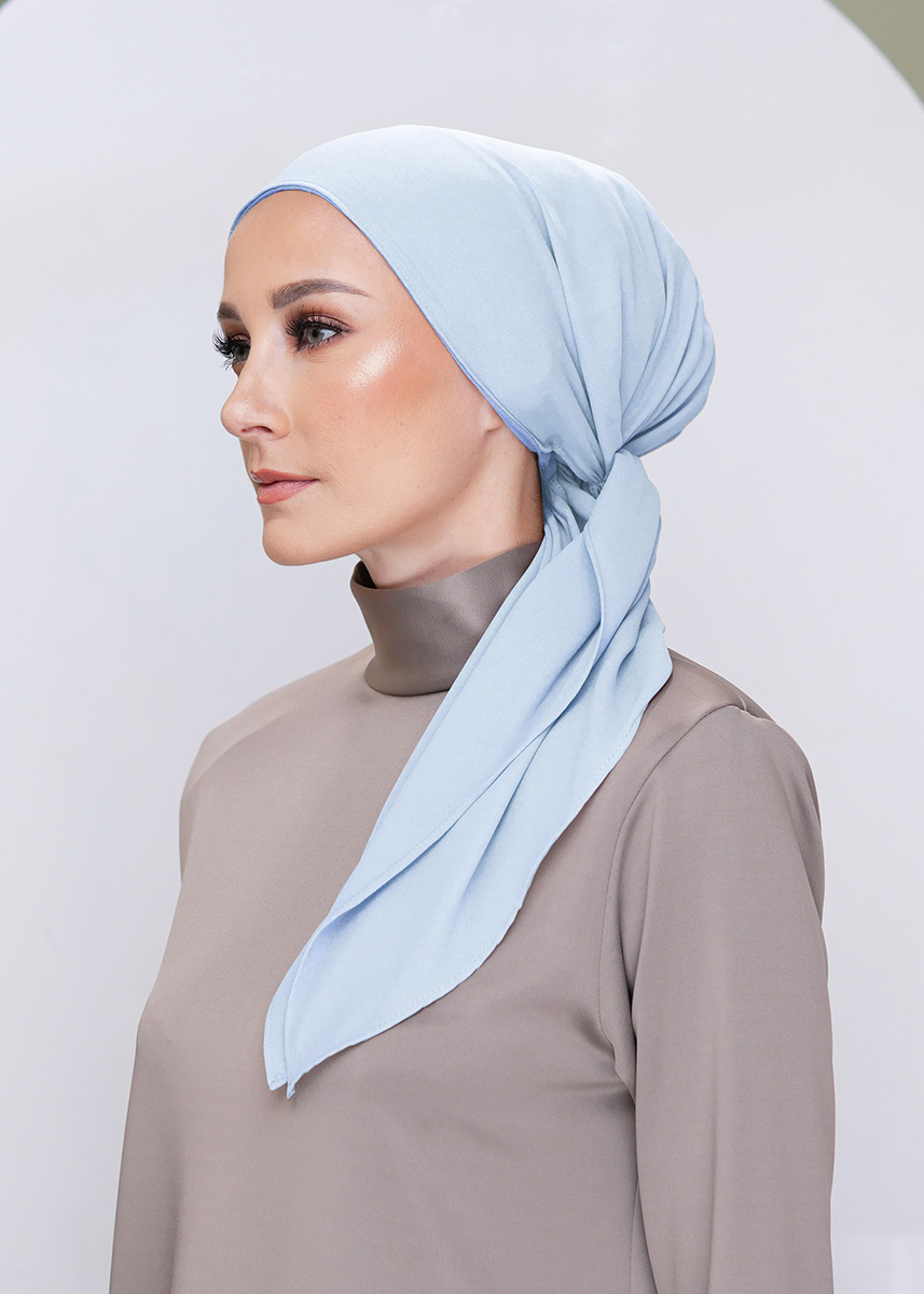 Lady Bonita Turban "Lite Chiffon" - Icy Blue