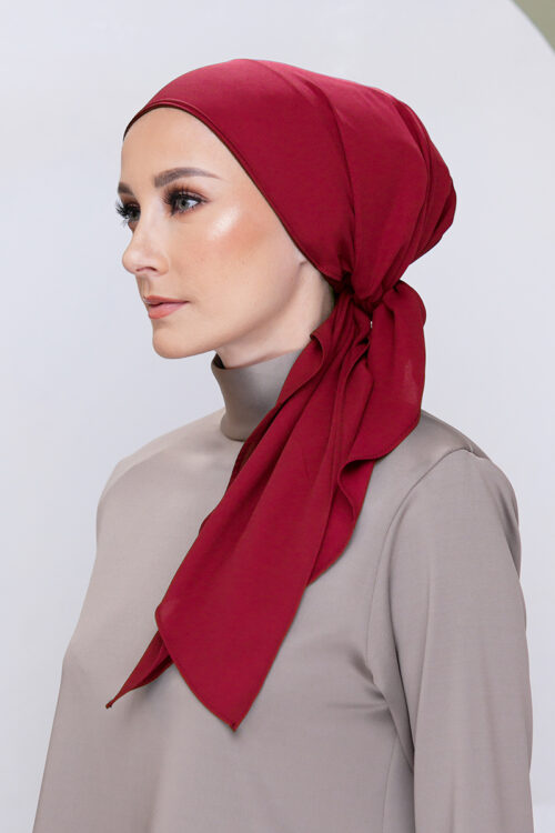 Lady Bonita Turban "Lite Chiffon" - Imperial Ruby