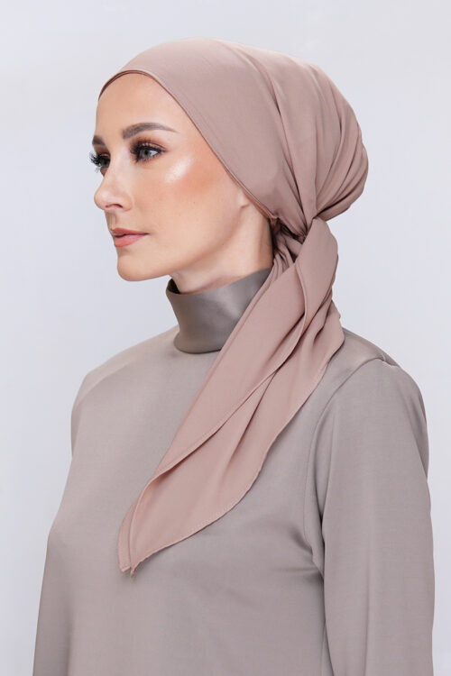 Lady Bonita Turban "Lite Chiffon" - Lite Coffee