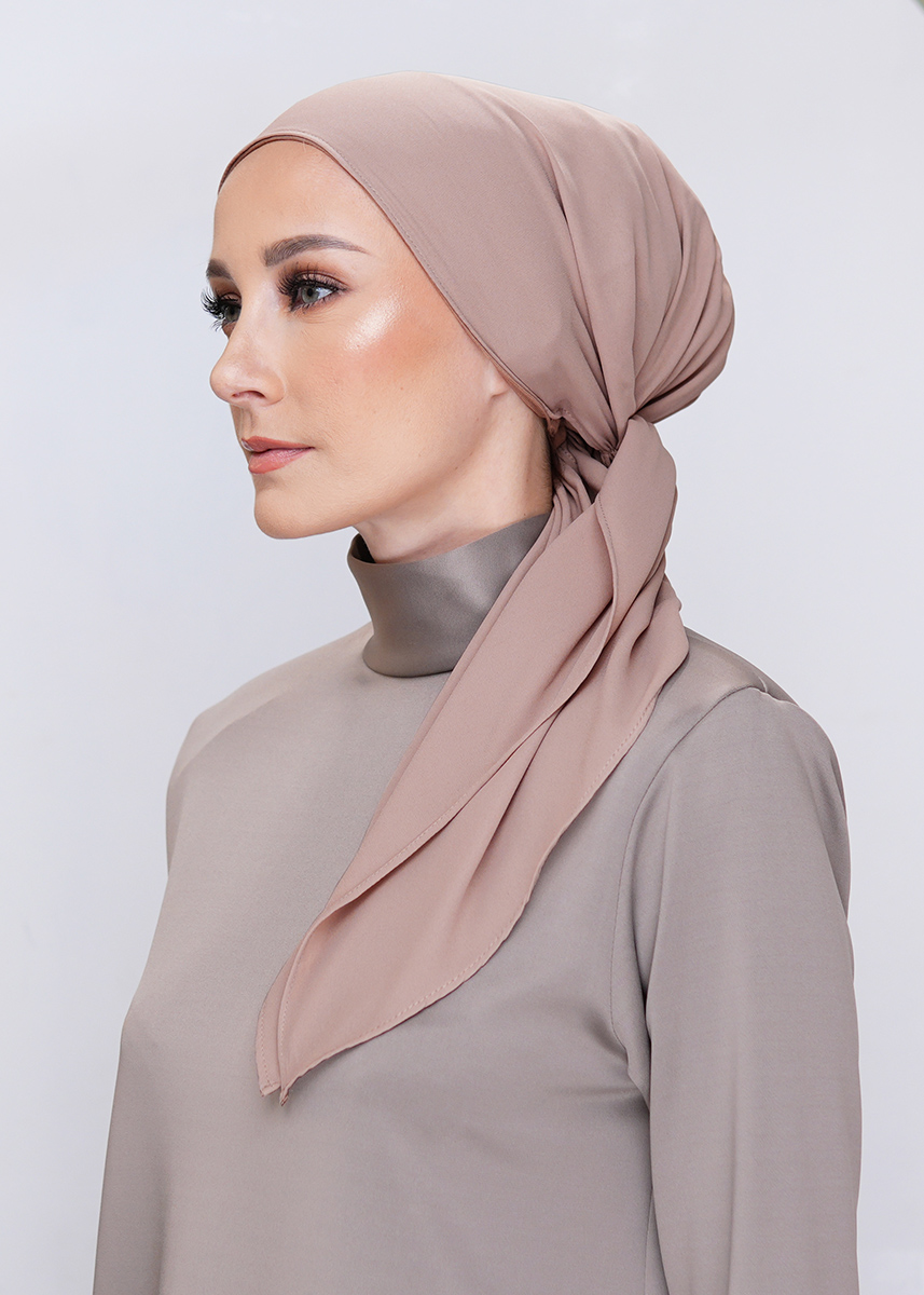Lady Bonita Turban "Lite Chiffon" - Lite Coffee