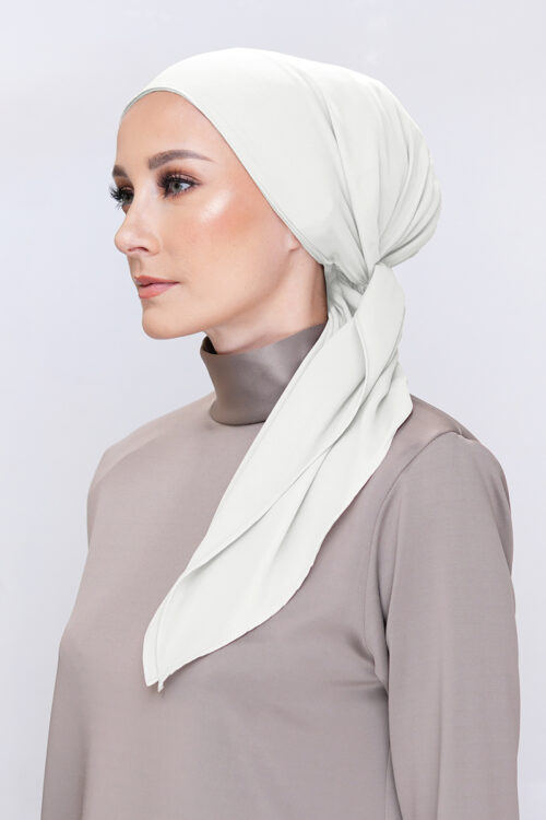 Lady Bonita Turban "Lite Chiffon" - Pearl White