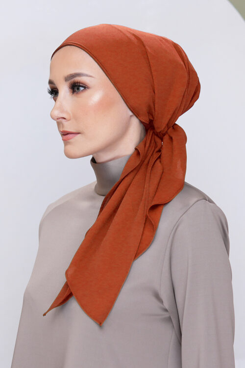Lady Bonita Turban "Lite Chiffon" - Summer Brick