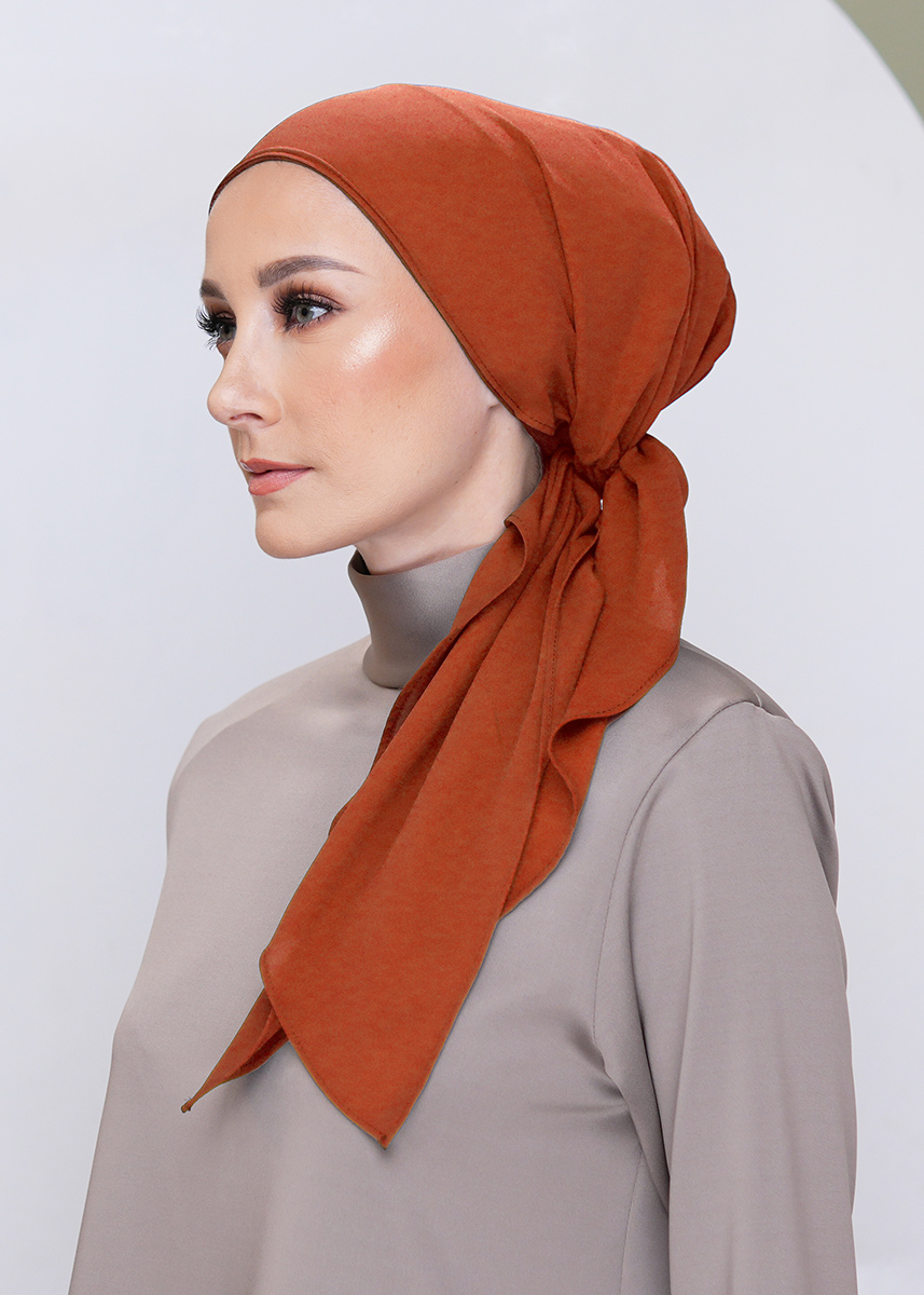 Lady Bonita Turban "Lite Chiffon" - Summer Brick